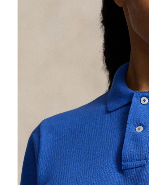  Ralph Lauren Lauren's iconic Polo shirt is re-imagined for the season as a dress, cut from the same breathable cotton and finished with our signature embroidered Pony on the chest.