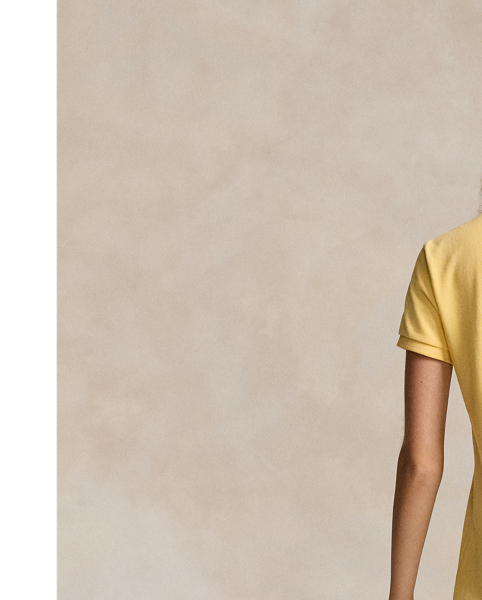  Ralph Lauren Lauren's iconic Polo shirt is re-imagined for the season as a dress, cut from the same breathable cotton and finished with our signature embroidered Pony on the chest.