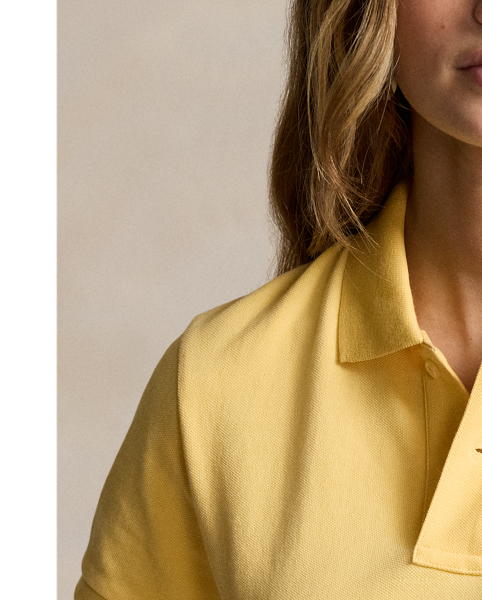  Ralph Lauren Lauren's iconic Polo shirt is re-imagined for the season as a dress, cut from the same breathable cotton and finished with our signature embroidered Pony on the chest.