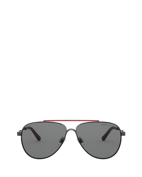 Striped Pilot Sunglasses