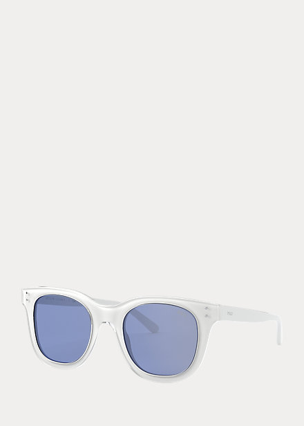 Ralph Lauren Square-shaped Sunglasses In Green Mirror Silver