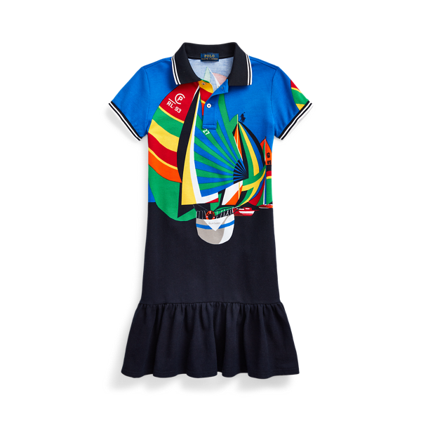 Robe polo voilier en piqué