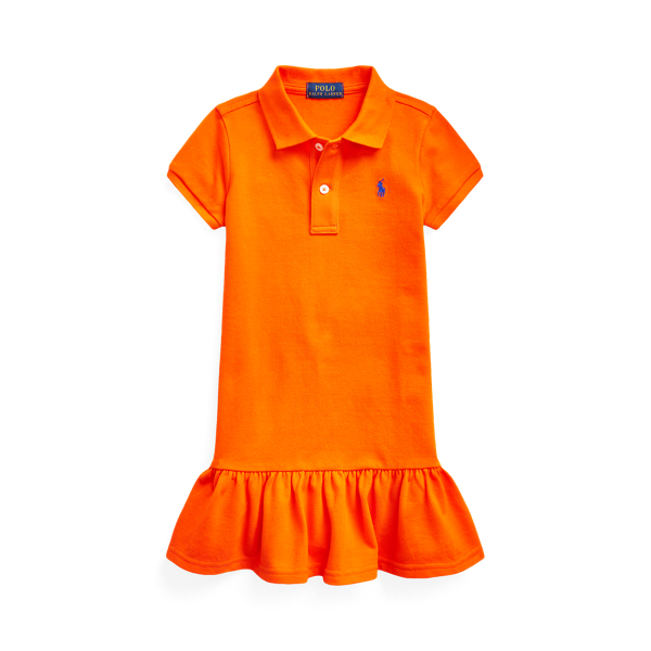 Cotton Mesh Polo Dress