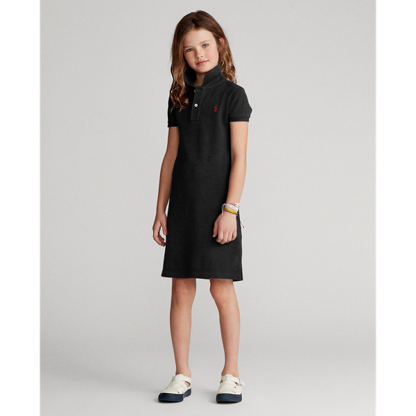 Polo Ralph Lauren Big Girls Cotton Mesh Polo Dress In Paloma Purple