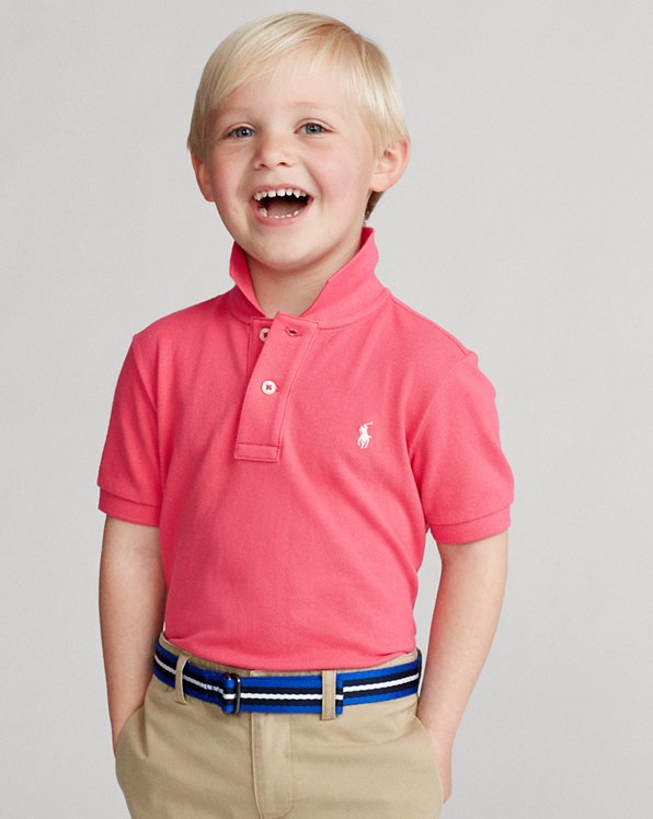Toddler boys pink Polo Shirt Children's Collared Polo shirt Boys 