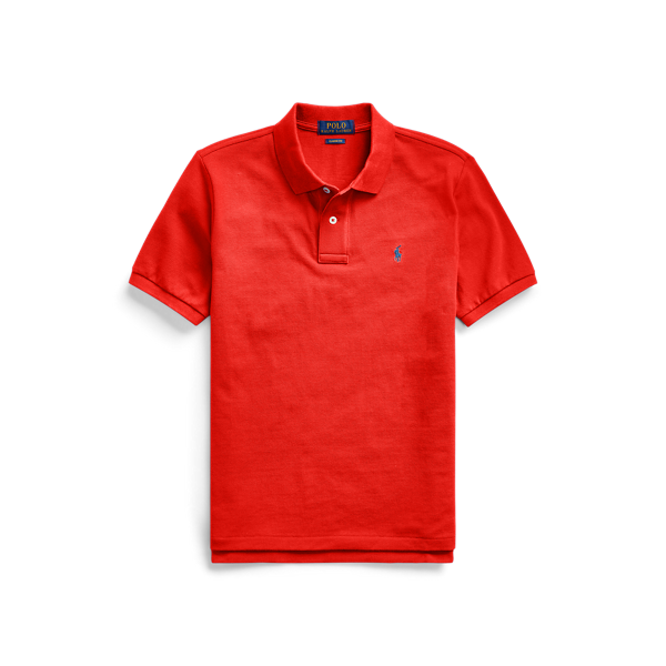 Polo ajusté en coton piqué