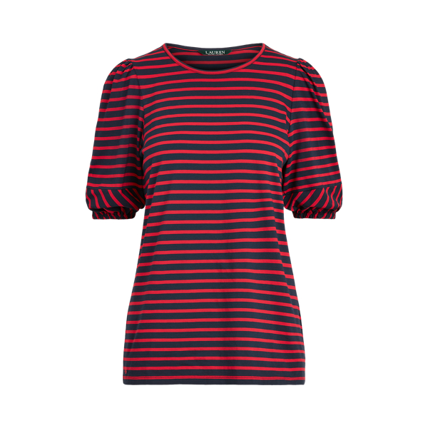 Cotton-Blend Puff-Sleeve Top