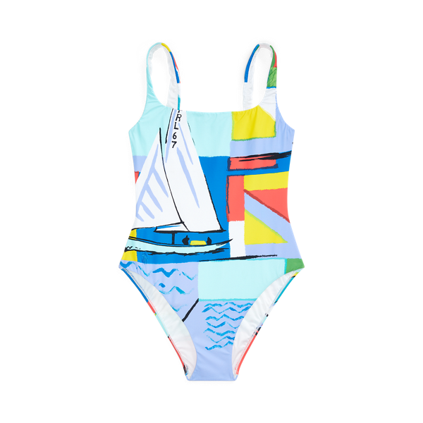 Maillot une pièce à motif graphique
