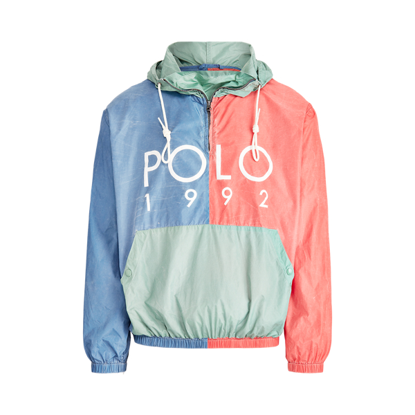 polo windbreaker with hood