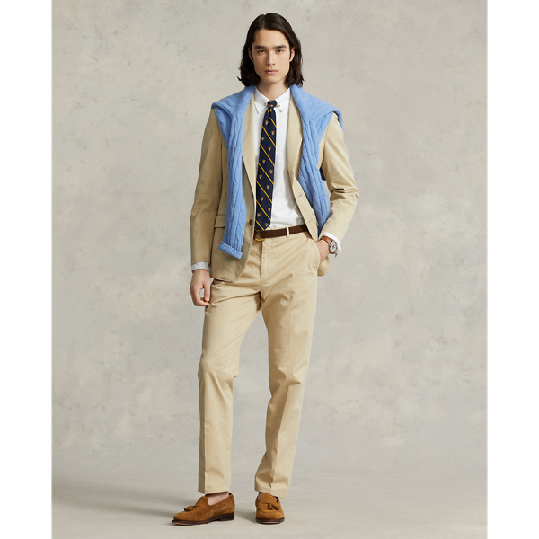 Garment-Dyed Stretch Chino Suit Trouser