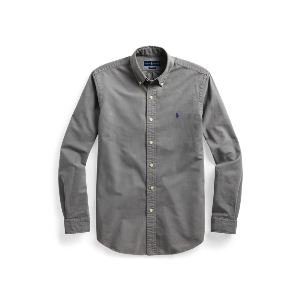 Chemise Oxford cintrée teinte en pièce