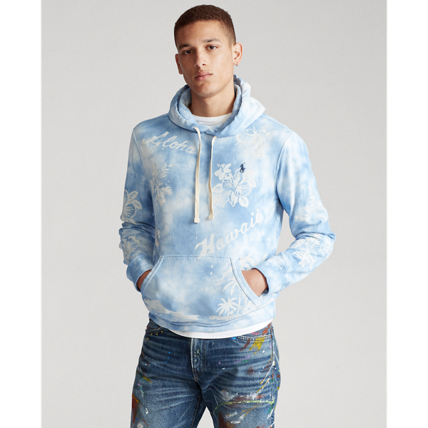 paisley spa terry hoodie