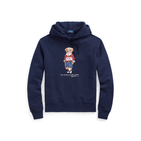 navy blue polo bear hoodie