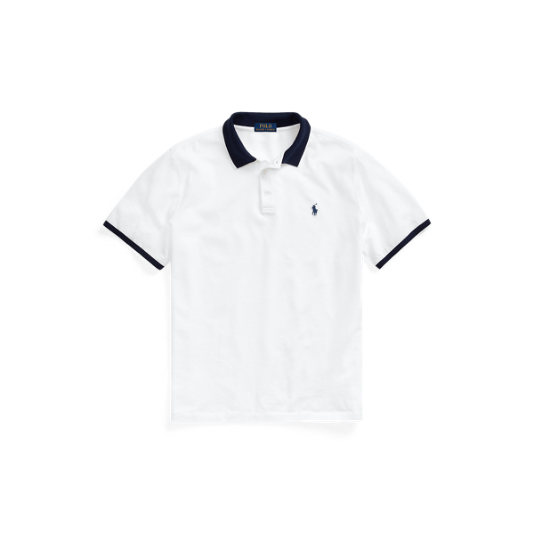 Custom Slim Fit Stretch Mesh Polo Shirt