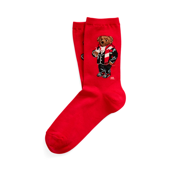 Hot Cocoa Bear Trouser Socks