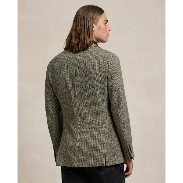 Polo Ralph Lauren Polo Soft colbert met visgraatmotief 4