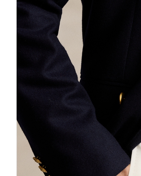 Masterfully crafted with impeccable attention to detail, these trousers showcase an Italian barathea cloth, which was custom-developed for  Ralph Lauren Lauren. The bespoke fabric, combined with precise tailoring and elegant pleating, creates a refined silhouette, which exemplifies sophisticated Polo style.
