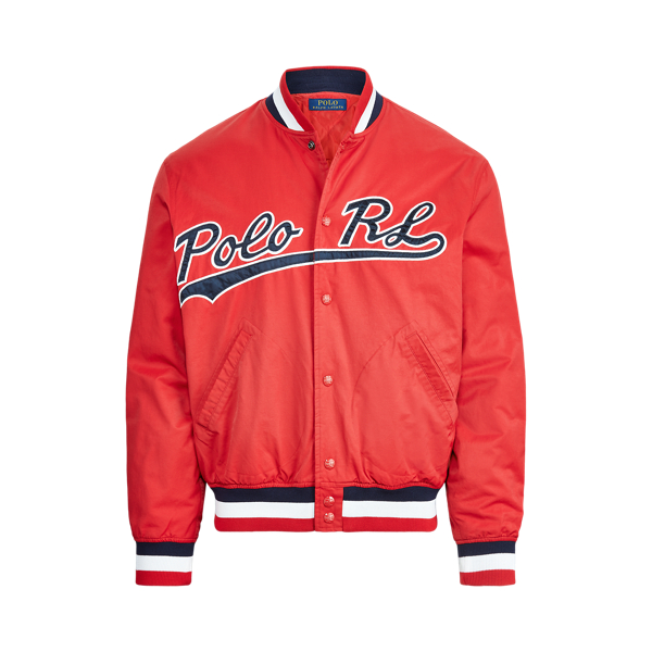 polo windbreaker red white and blue