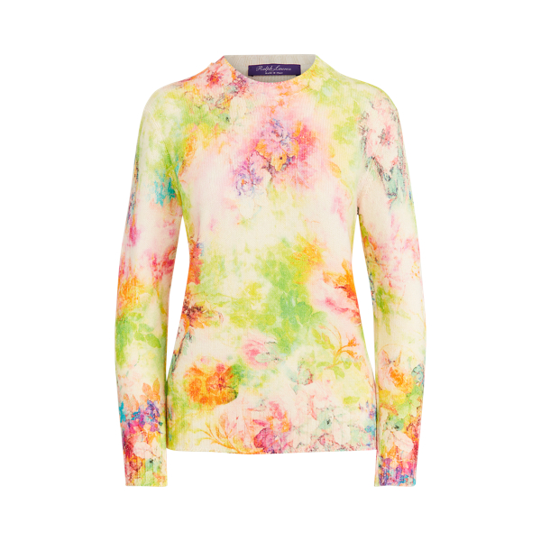 floral cashmere sweater