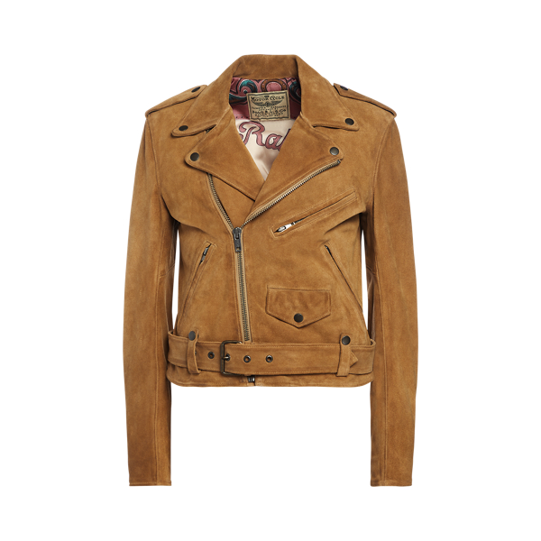 ralph lauren women's black leather jacket
