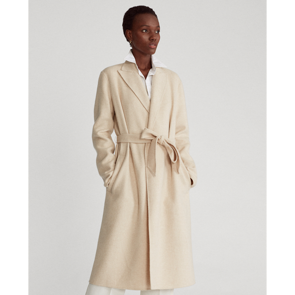 wool blend wrap coat ralph lauren