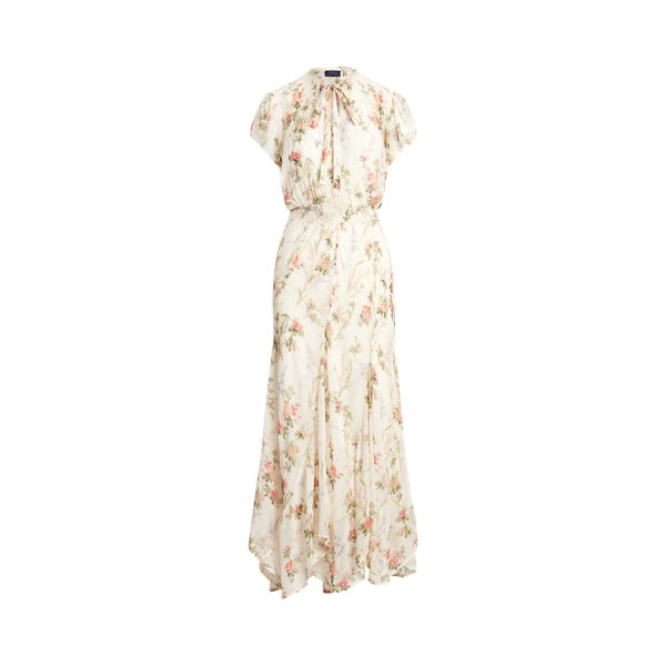 ralph lauren floral georgette dress