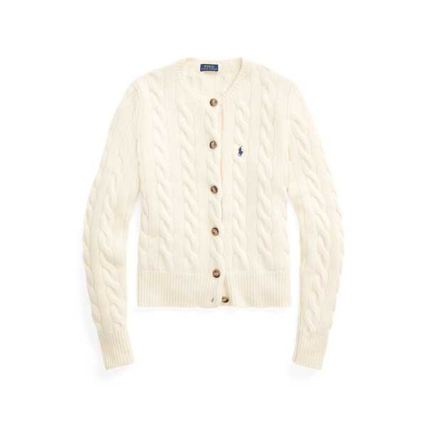 wool button cardigan