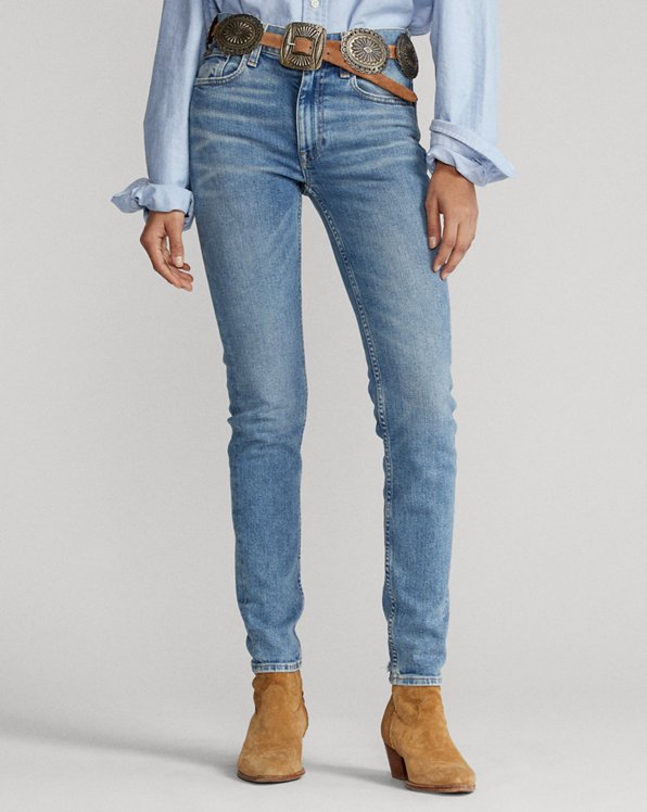 Femme Vêtements Jeans Jeans skinny Jean slim a taille haute Jean Polo Ralph Lauren en coloris Bleu 