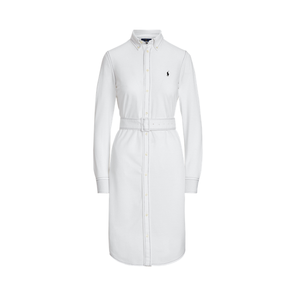 Robe-chemise ceinturée en coton