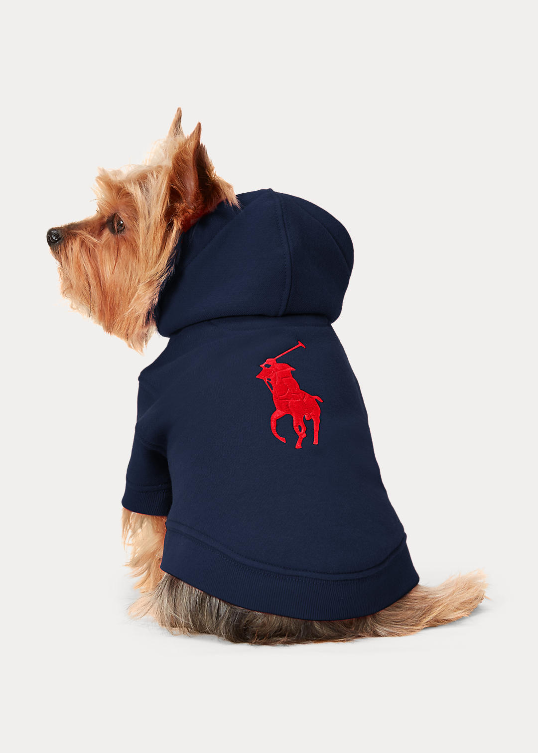Ralph Lauren Pet Fleece hoodie met Big Pony voor honden 2