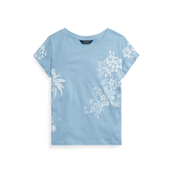 Hawaiian-Print Jersey Tee