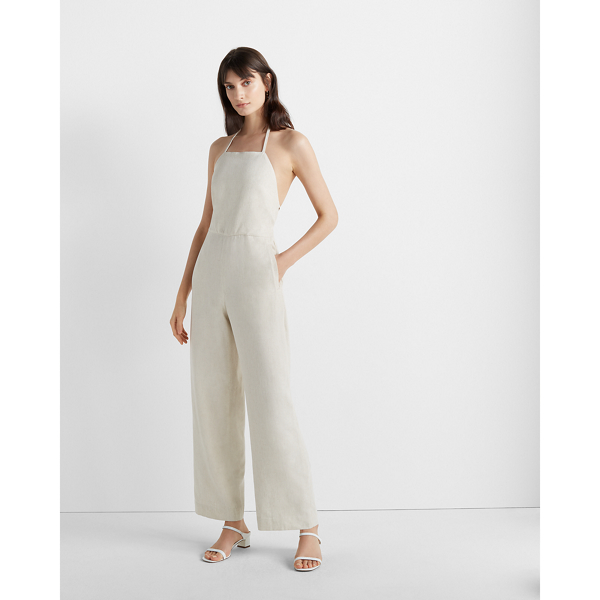 white linen romper womens