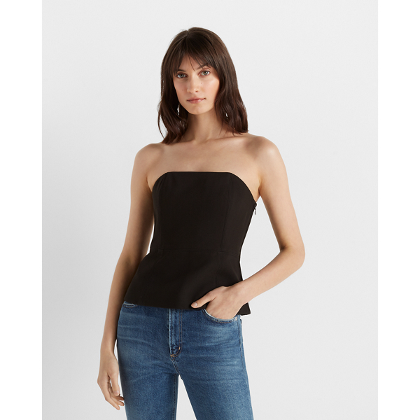 Image of Club Monaco Black Sleeveless Structured Top in Size S
