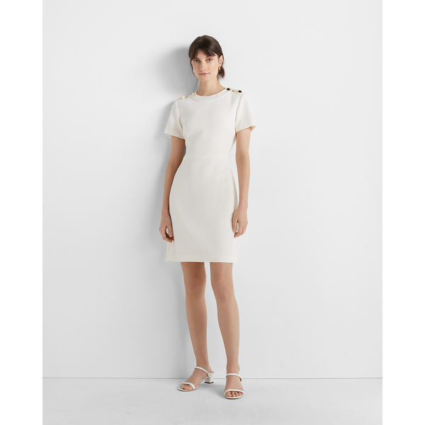 button sheath dress