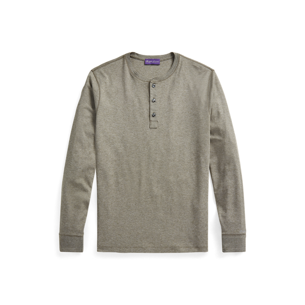 T-shirt à col tunisien en interlock