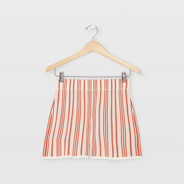 striped shorts denim