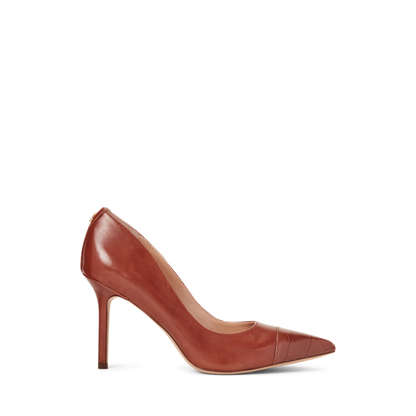 lauren ralph lauren lindella leather pumps