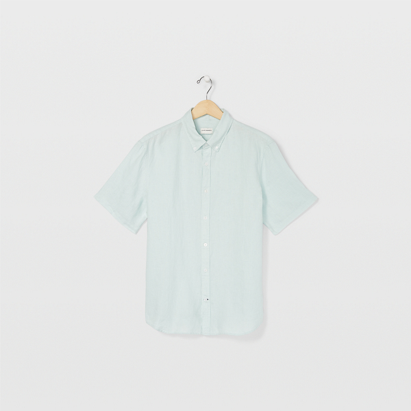 slim fit linen shirt short sleeve