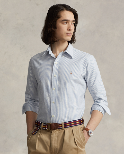 A pillar of Polo style since it was first launched, the Oxford is a versatile staple for any man's wardrobe. This version is cut for a trim fit and finished with our signature Pony.