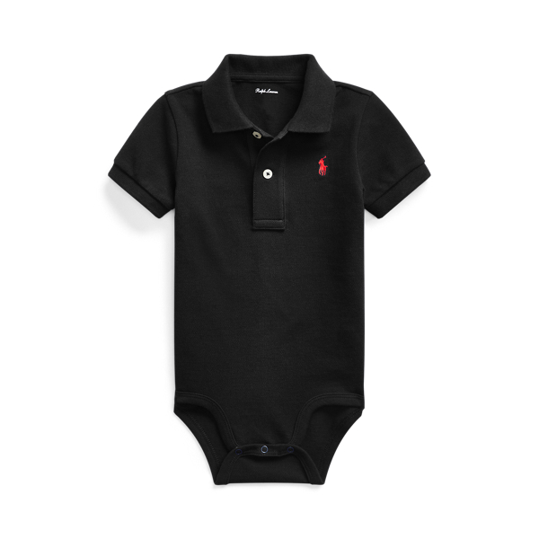 infant black polo shirt