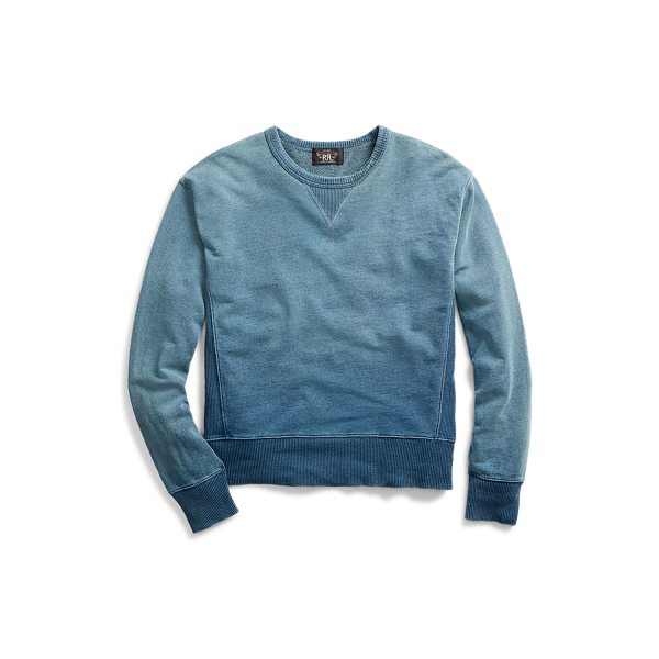 Sweat en coton éponge indigo