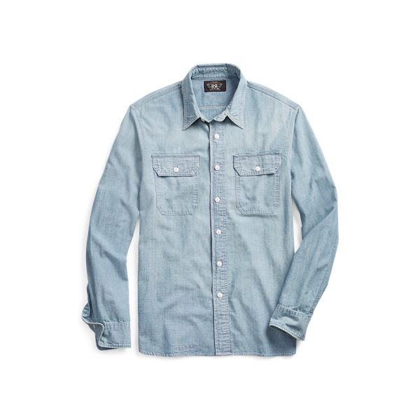 RRL Indigo chambray werkshirt 1