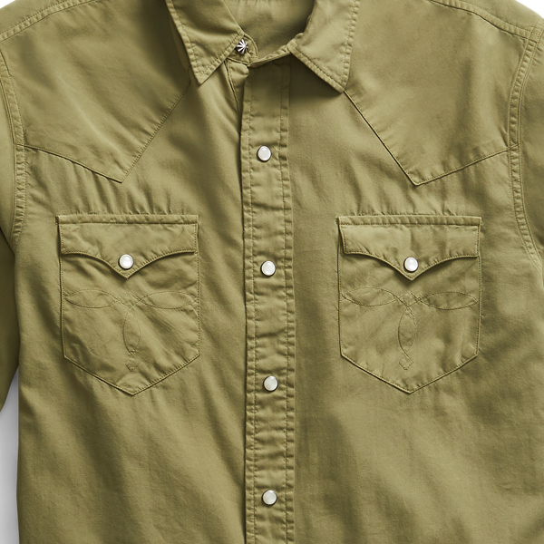 RRL Slim fit western-overhemd van keperstof 3