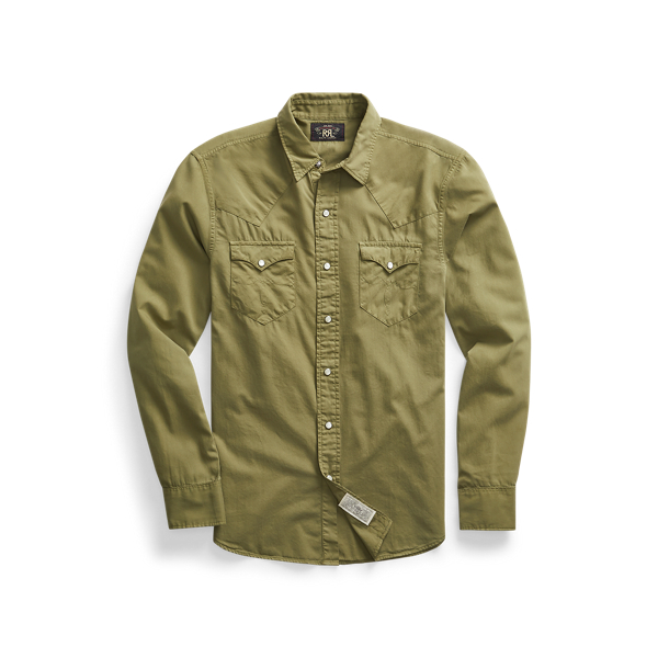 RRL Slim fit western-overhemd van keperstof 1