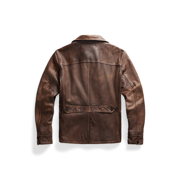 RRL Lange leren jas 2