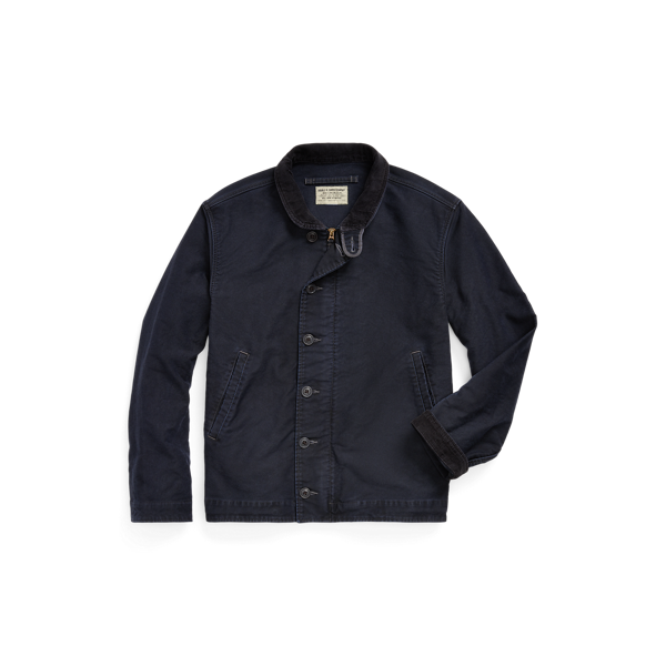 Veste marine en coton ripstop