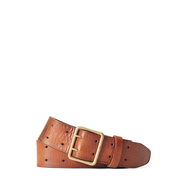 Ceinture en cuir foulonné