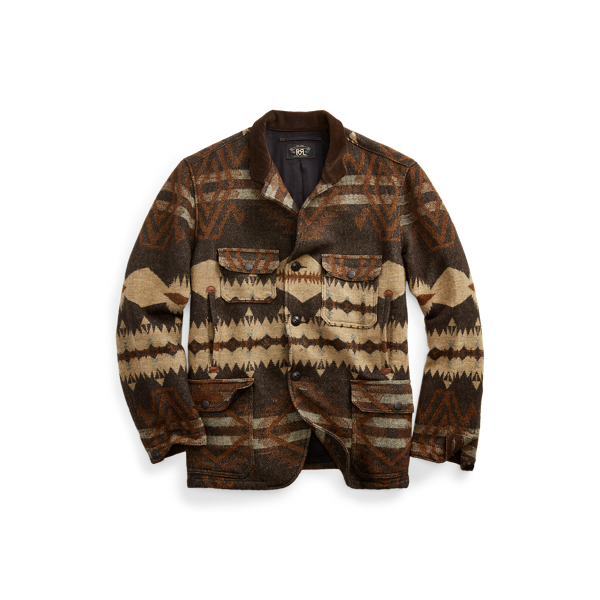 Veste jacquard laine Shetland et coton