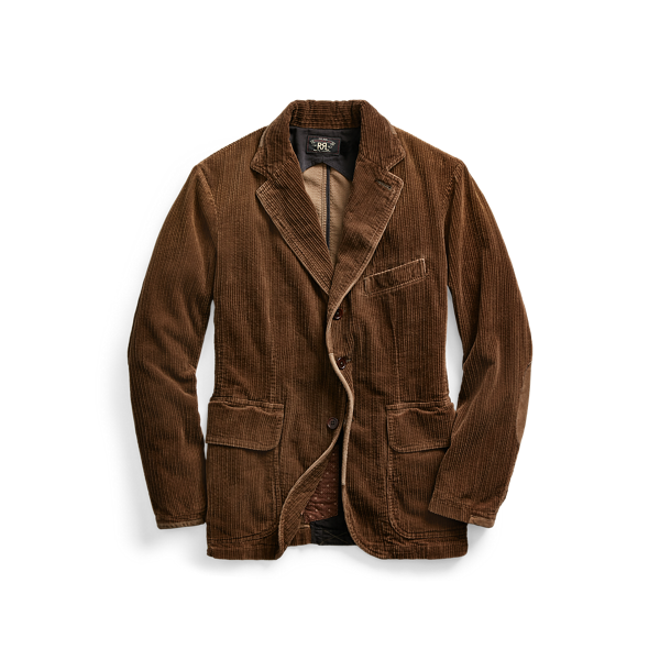 Blazer en velours côtelé et daim