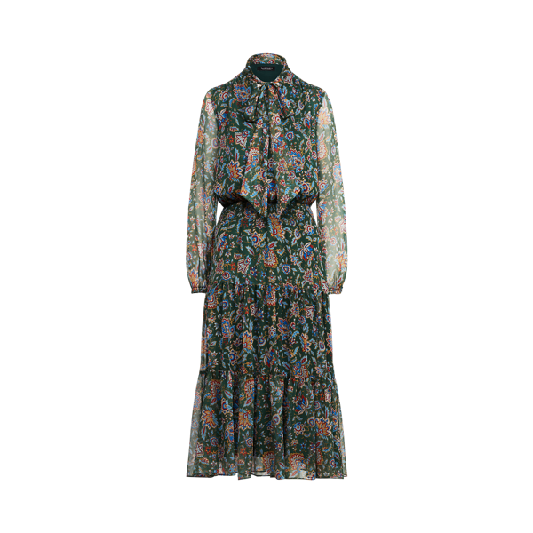 Robe à motif Ascot en georgette